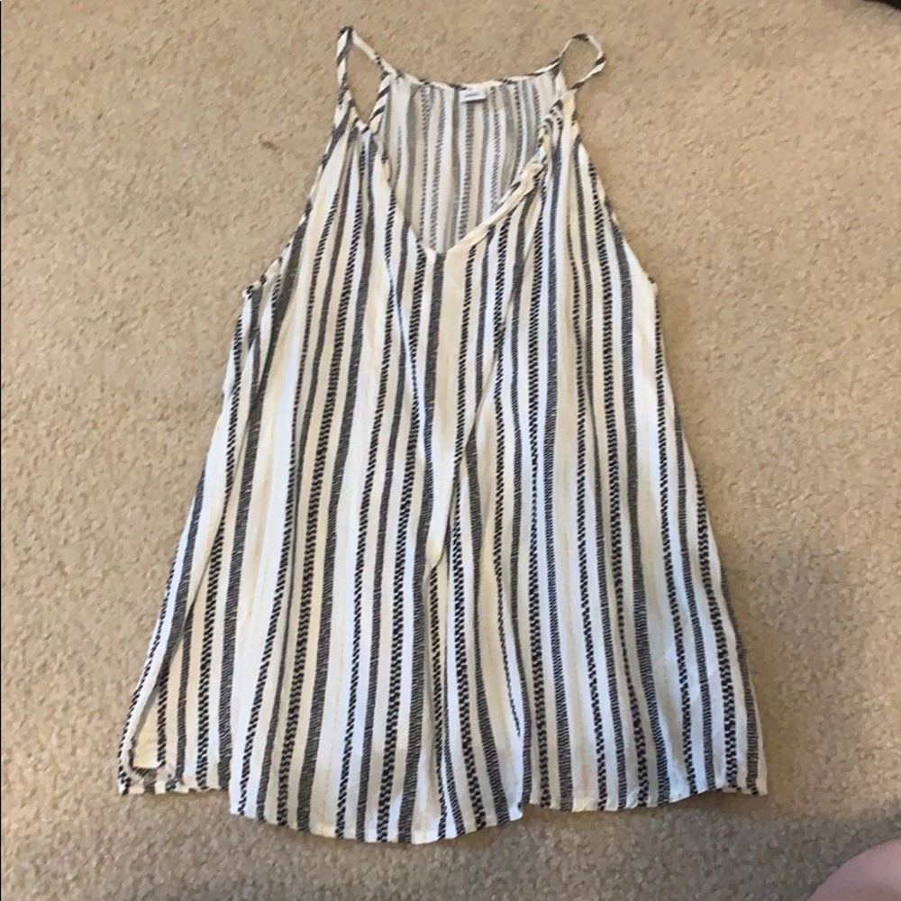 Black and yellow loose fitting tank top